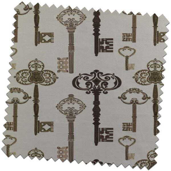 Bill-Beaumont-Whimsical-Keys-Antique-Fabric-for-made-to-measure-Roman-Blinds-1-600x600