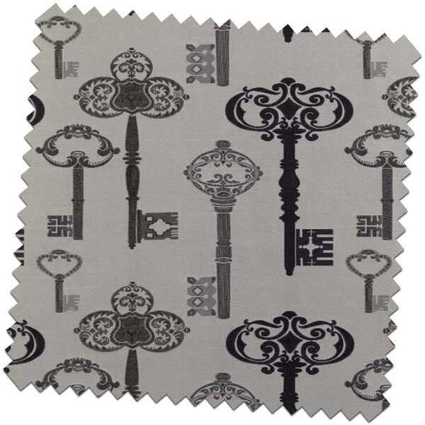 Bill-Beaumont-Whimsical-Keys-Mulberry-Fabric-for-made-to-measure-Roman-Blinds-600x600