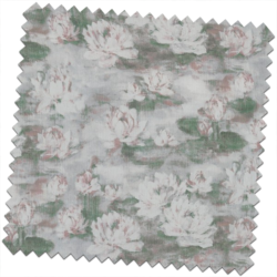 Prestigious-Grand-Botanical-Lilypad-Peach-Blossom-Fabric-for-made-to-measure-Roman-Blinds