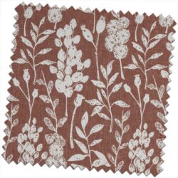Bill-Beaumont-Sherwood-Flora-Terracota-Fabric-for-made-to-Measure-Roman-Blind