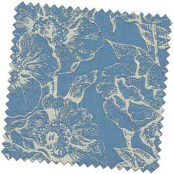 Bill Beaumont Amour Bouquet Ink Blue Fabric for made to measure roman blinds