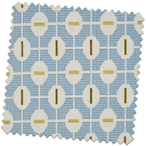 Bill Beaumont Carnival Rumba Teal Fabric for made to Measure Roman Blind