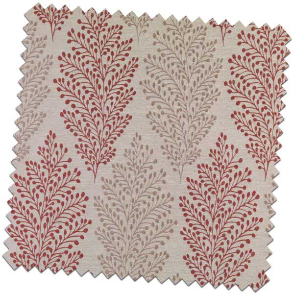 Bill Beaumont Esme Jessie Red Fabric for made to measure Roman blinds